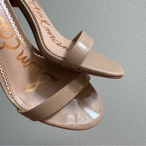 Sam Edelman Patti Ankle Strap Sandal Nude Soft Beige Patent Size 7 - Picture 11 of 16